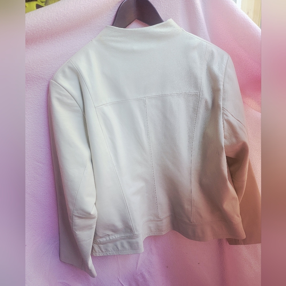 Wilsons Leather | Moto Jacket Cream - Picture 6 of 6
